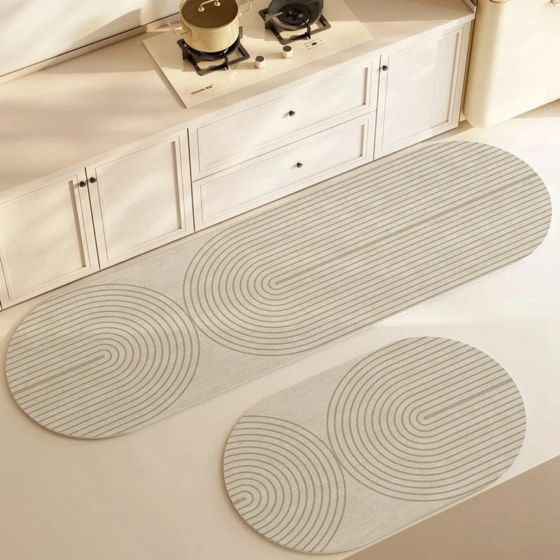 Anti-Slip Kitchen Mat Diatomite Super Absorbent Long Rug Kitchen Mats for Floor Long Strip Carpet Entrance Doormat Bath Rugs