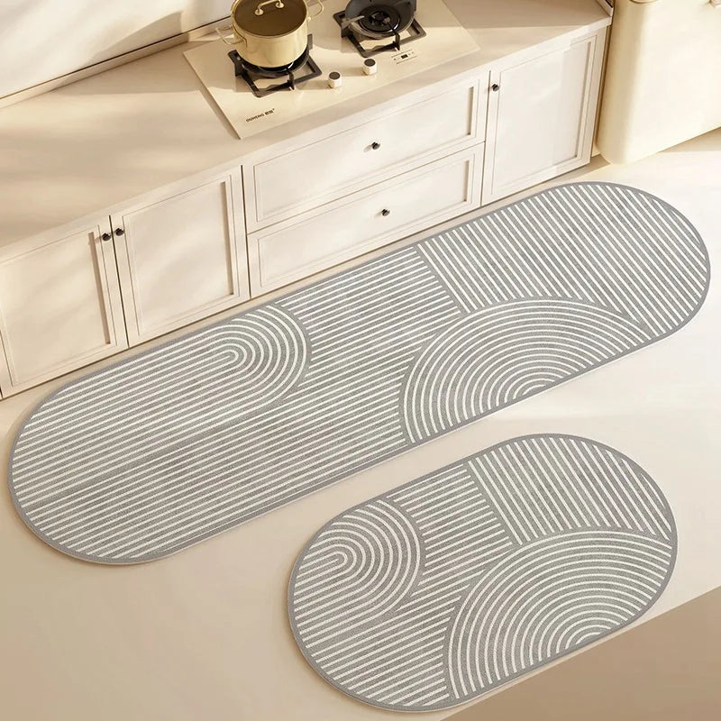Anti-Slip Kitchen Mat Diatomite Super Absorbent Long Rug Kitchen Mats for Floor Long Strip Carpet Entrance Doormat Bath Rugs